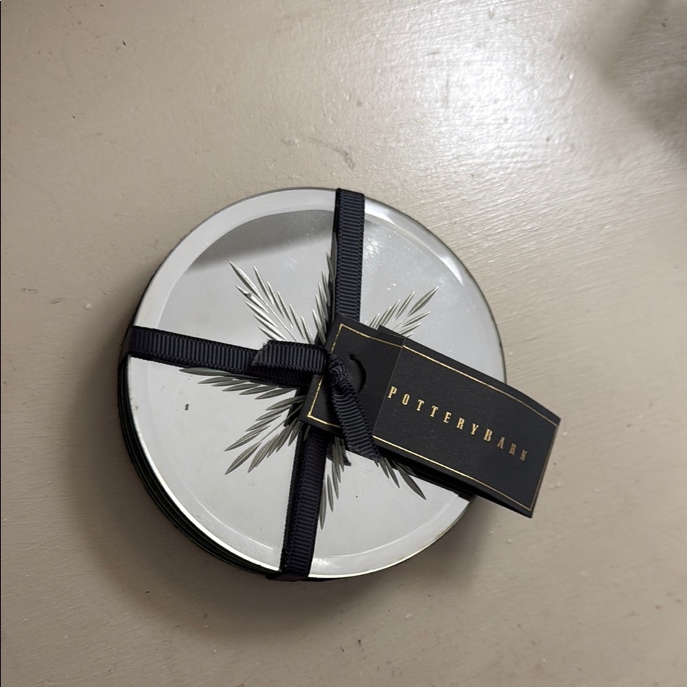 Pottery Barn Set of 4 Mirrored Coasters
